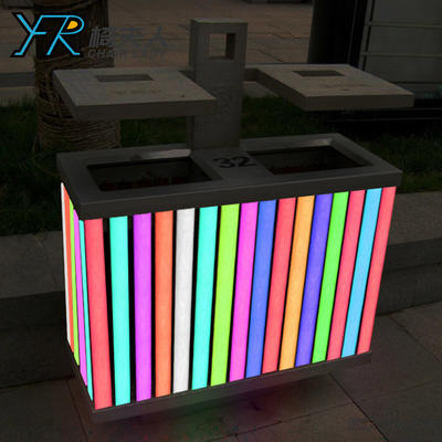 Led Color Charging Outdoor Plastic Garbage Can